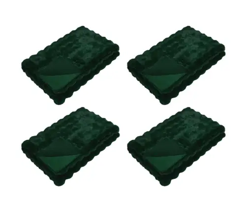 Valejõhvikaristu Tekk Olite 4 Pcs Tume Rohelise 150 X 220 Cm