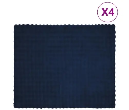 Mākslīgā Truša Kažokādas Sega 4 Pcs Jūras Zila 220 X 240 Cm Vidaxl