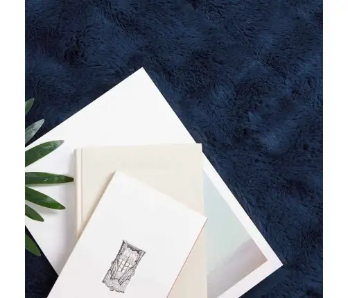 Mākslīgā Truša Kažokādas Sega 4 Pcs Jūras Zila 220 X 240 Cm Vidaxl