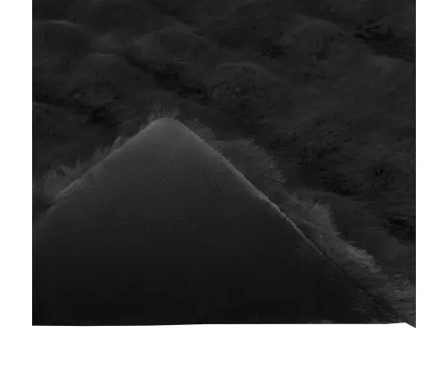 Dirbtinio Zefyro Pūkuotas Patalynė 4 Pcs Juoda 220 X 240 Cm