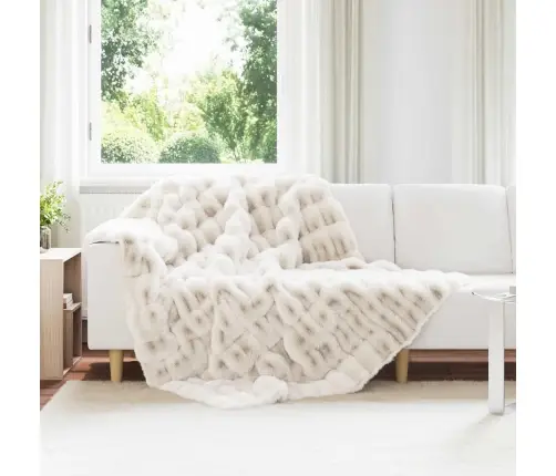 Mākslīgā Truša Kažokādas Sega 4 Pcs Balts 150 X 220 Cm Vidaxl