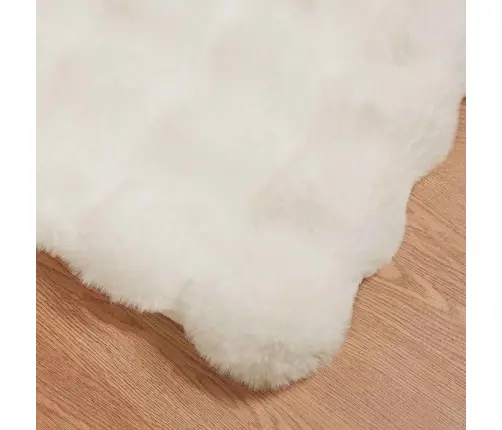 Mākslīgā Truša Kažokādas Sega 4 Pcs Balts 240 X 270 Cm Vidaxl