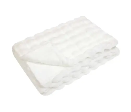 Mākslīgā Truša Kažokādas Sega 4 Pcs Balts 240 X 270 Cm Vidaxl