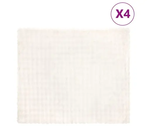 Mākslīgā Truša Kažokādas Sega 4 Pcs Balts 240 X 270 Cm Vidaxl