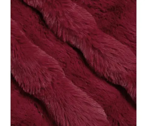 Mākslīgā Truša Kažokādas Sega Bordo Sarkans 240 X 270 Cm Vidaxl