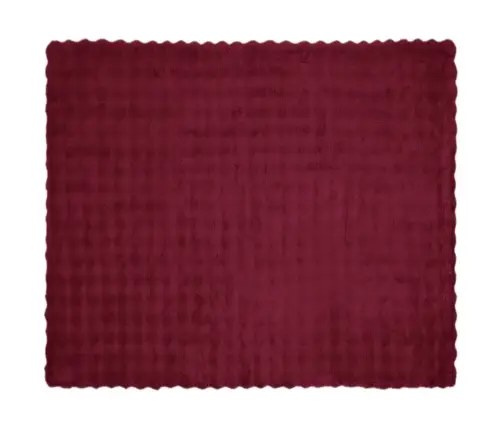 Mākslīgā Truša Kažokādas Sega Bordo Sarkans 240 X 270 Cm Vidaxl