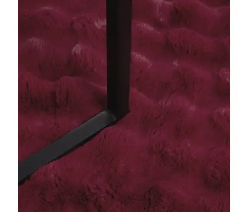 Mākslīgā Truša Kažokādas Sega 4 Pcs Bordo Sarkans 130 X 150 Cm Vidaxl