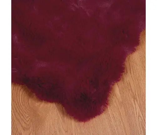 Mākslīgā Truša Kažokādas Sega 4 Pcs Bordo Sarkans 130 X 150 Cm Vidaxl