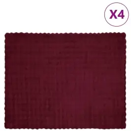 Mākslīgā Truša Kažokādas Sega 4 Pcs Bordo Sarkans 130 X 150 Cm Vidaxl