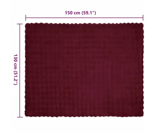 Mākslīgā Truša Kažokādas Sega 4 Pcs Bordo Sarkans 130 X 150 Cm Vidaxl
