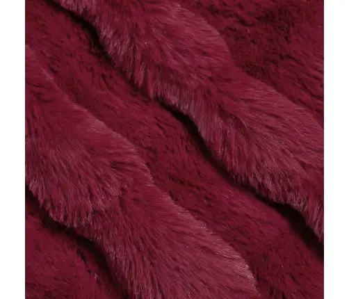 Dirbtinio Zefyro Pūkuotas Patalynė 4 Pcs Bordo Raudona