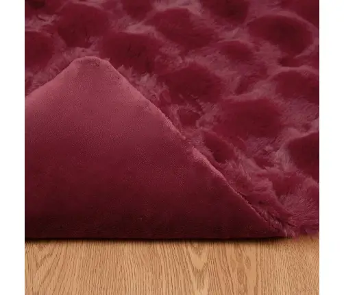 Dirbtinio Zefyro Pūkuotas Patalynė 4 Pcs Bordo Raudona