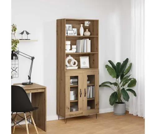 Augstais Skapītis Artisānā Ozols 69,5 X 32,5 X 180 Cm Vidaxl