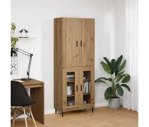 Kõrgushein 2 Pcs Vana Puit Kunstlik Puit Ja Klaas