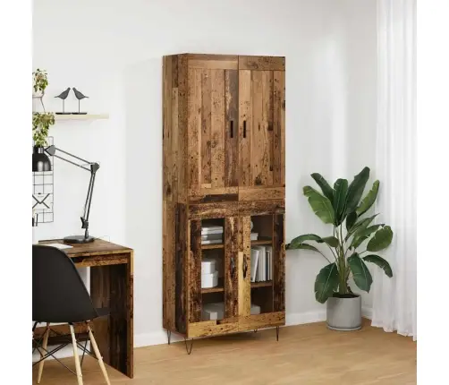 Aukštas Spintelė 2 Pcs Senovinis Medis