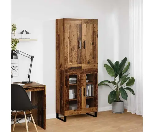 Augstais Skapītis Vecs Koks 69,5 X 34 X 180 Cm Vidaxl