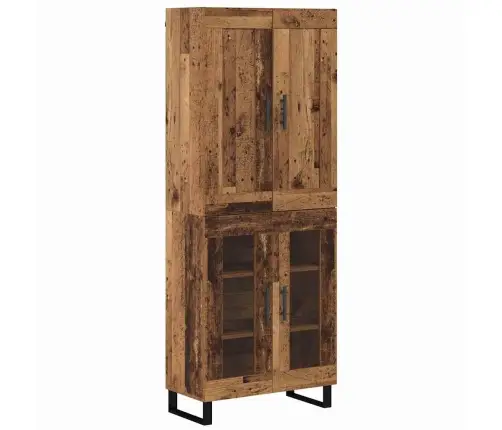 Augstais Skapītis Vecs Koks 69,5 X 34 X 180 Cm Vidaxl