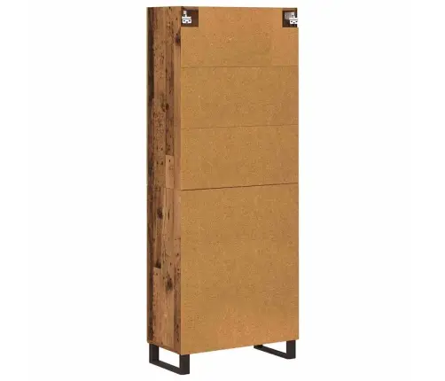 Augstais Skapītis 2 Pcs Vecs Koks Koka Un Stikla Materiāls Vidaxl