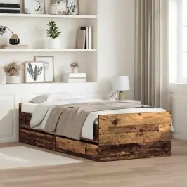 Voodi Raam Sahtliga Vana Puit 100 X 200 Cm Tahke Mänd