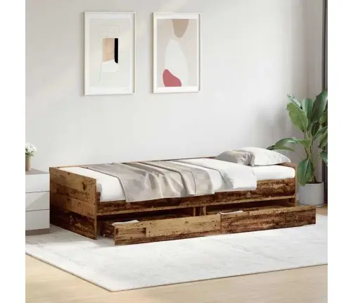 Voodi Raam Sahtliga Vana Puit 100 X 200 Cm Tahke Mänd