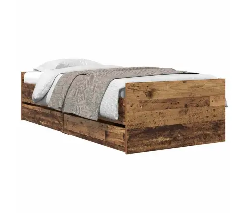 Gultas Rāmis Vecs Koks 90 X 190 Cm Ciets Priedes Koks Vidaxl