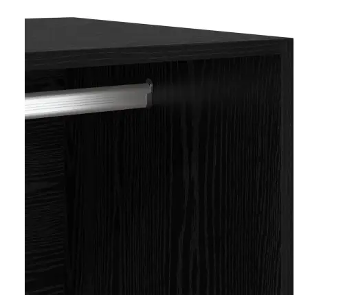 Skapis Melns Ozolkoks 80 X 50 X 200 Cm Inženierijas Koks Vidaxl