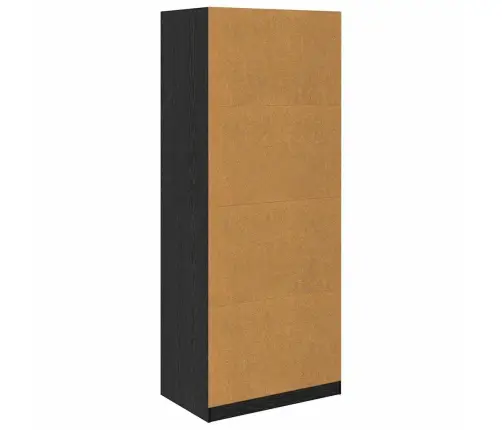 Skapis Melns Ozolkoks 80 X 50 X 200 Cm Inženierijas Koks Vidaxl