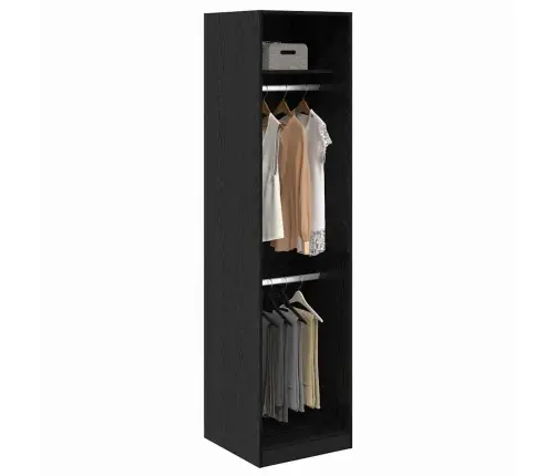 Skapis Melns Ozols 50 X 50 X 200 Cm Inženierijas Koks Vidaxl