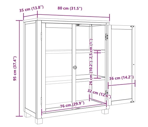 Plakans Ar Plauktu Brūna 80 X 35 X 95 Cm Inženierijas Koks Vidaxl