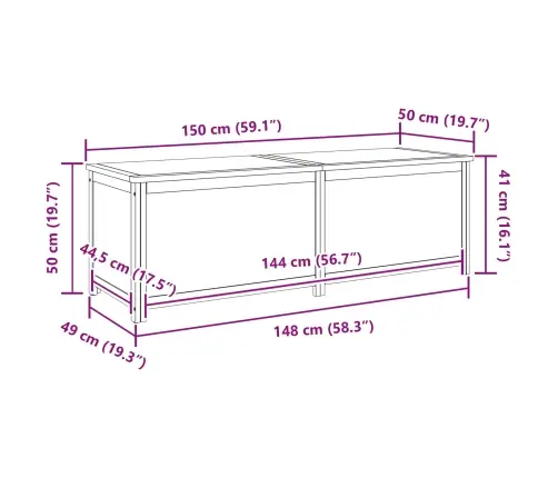 Uzglabāšanas Kaste Vienkrāsains Vidaxl