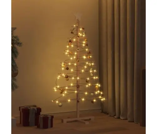 Puidust Jõulupuu Koos Alusega Pruun 125 Cm Bambus