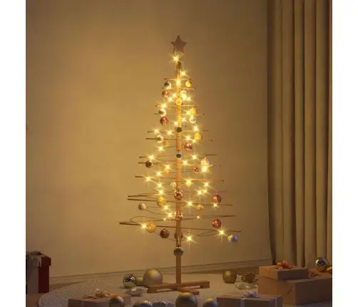 Koka Ziemassvētku Koks Ar Statīvu Brūna 150 Cm Bambuss Vidaxl