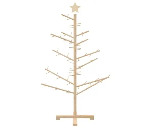Koka Ziemassvētku Koks Dabiska 125 Cm Priedes Masīvkoks Vidaxl