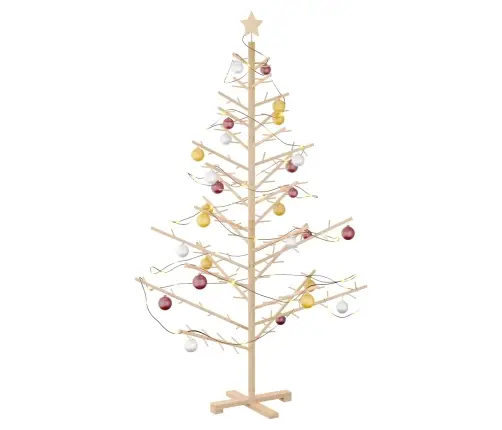 Medinė Kalėdų Eglutė S Stovu Natūrali 180 Cm Pušies Masyvas