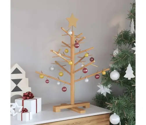 Koka Ziemassvētku Koks Ar Statīvu Brūna 75 Cm Priedes Masīvkoks Vidaxl