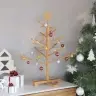 Koka Ziemassvētku Koks Ar Statīvu Brūna 75 Cm Priedes Masīvkoks Vidaxl