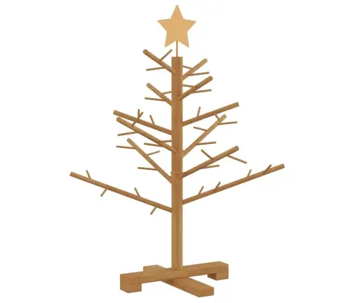 Koka Ziemassvētku Koks Ar Statīvu Brūna 75 Cm Priedes Masīvkoks Vidaxl