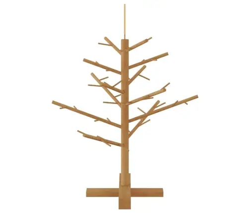 Koka Ziemassvētku Koks Ar Statīvu Brūna 75 Cm Priedes Masīvkoks Vidaxl