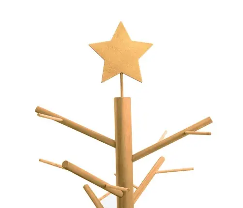 Koka Ziemassvētku Koks Brūna 125 Cm Priedes Masīvkoks Vidaxl