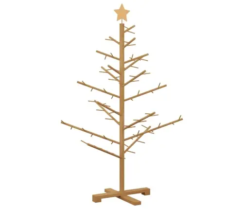 Koka Ziemassvētku Koks Brūna 125 Cm Priedes Masīvkoks Vidaxl