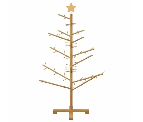 Koka Ziemassvētku Koks Brūna 125 Cm Priedes Masīvkoks Vidaxl