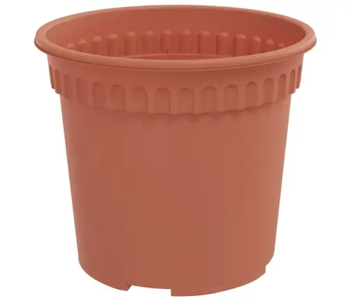 Apaļais Puķu Pods 6 Pcs Ķieģeļu Sarkans Ø 15 X 12 Cm Plastmasa Vidaxl