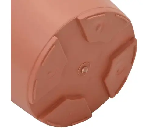 Apaļais Puķu Pods 6 Pcs Ķieģeļu Sarkans Ø 19 X 16 Cm Plastmasa Vidaxl