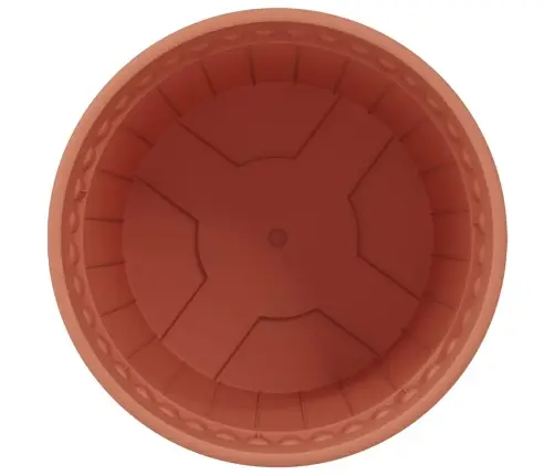 Apaļais Puķu Pods 6 Pcs Ķieģeļu Sarkans Ø 19 X 16 Cm Plastmasa Vidaxl