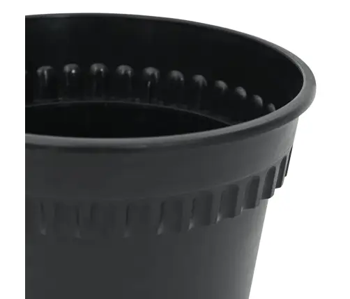 Apaļais Puķu Pods 6 Pcs Melna Ø 12,5 X 10 Cm Plastmasa Vidaxl