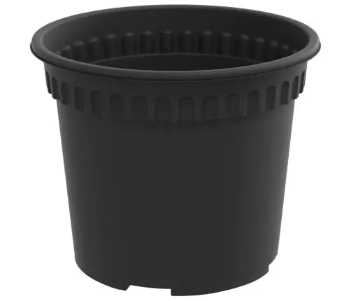 Apaļais Puķu Pods 6 Pcs Melna Ø 12,5 X 10 Cm Plastmasa Vidaxl