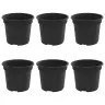 Apaļais Puķu Pods 6 Pcs Melna Ø 12,5 X 10 Cm Plastmasa Vidaxl