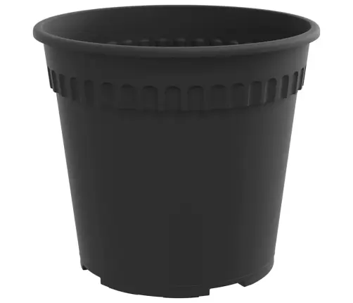 Apaļais Puķu Pods 6 Pcs Melna Ø 19 X 16 Cm Plastmasa Vidaxl