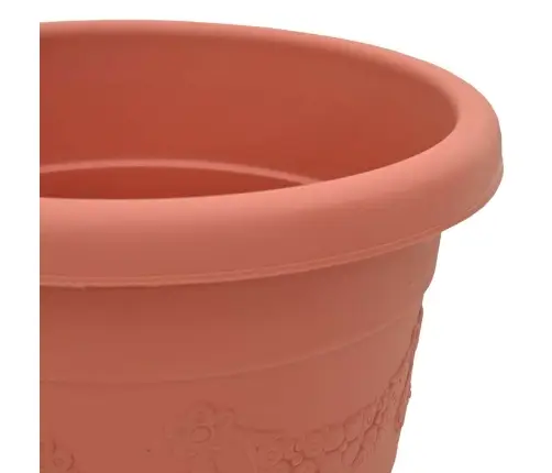 Apaļais Puķu Pods 6 Pcs Ķieģeļu Sarkans Ø 26 X 21.5 Cm Vidaxl