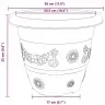 Apaļais Puķu Pods 6 Pcs Ķieģeļu Sarkans Ø 26 X 21.5 Cm Vidaxl